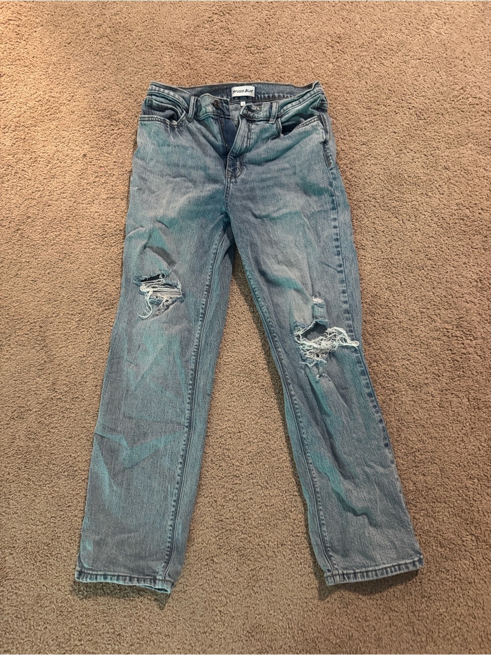 Light Blue Distressed Women's Jeans - size 28